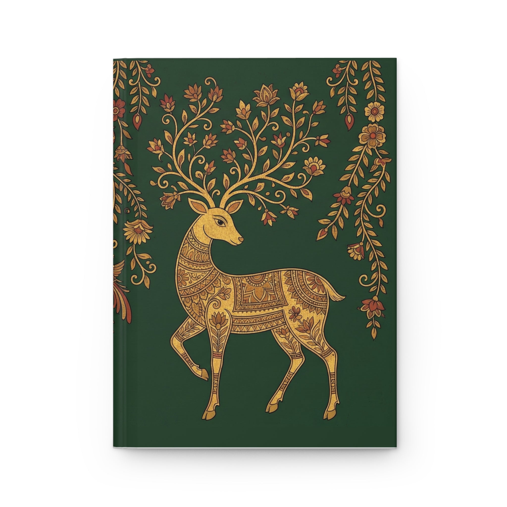The Forest of Harmony: Madhubani Deer Hardcover Journal