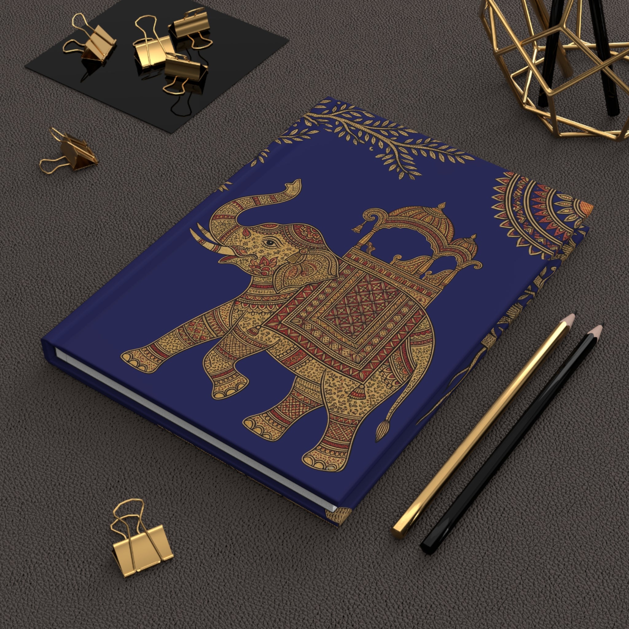 Wisdom Keeper: Royal Indigo Elephant Hardcover Journal