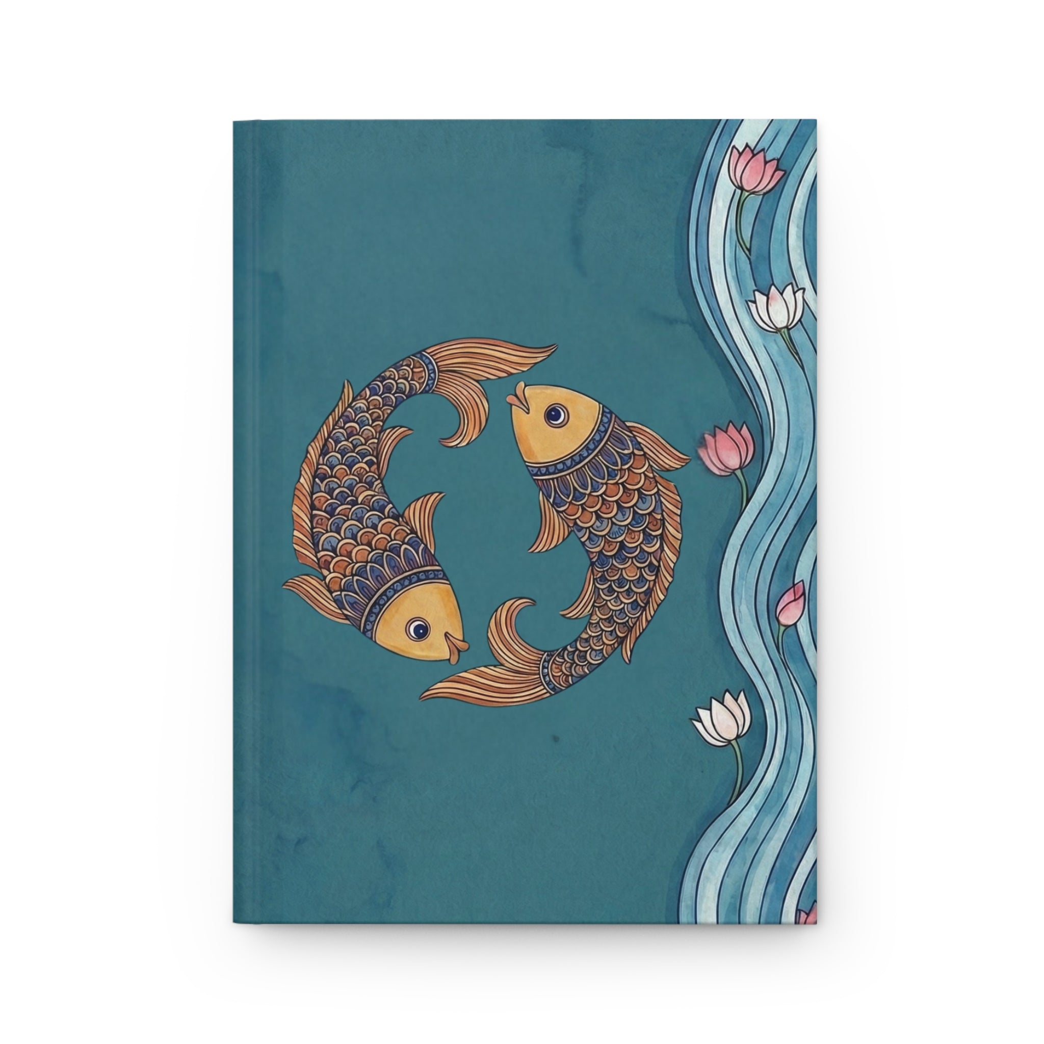 River of Dreams: Teal Matsya Hardcover Journal