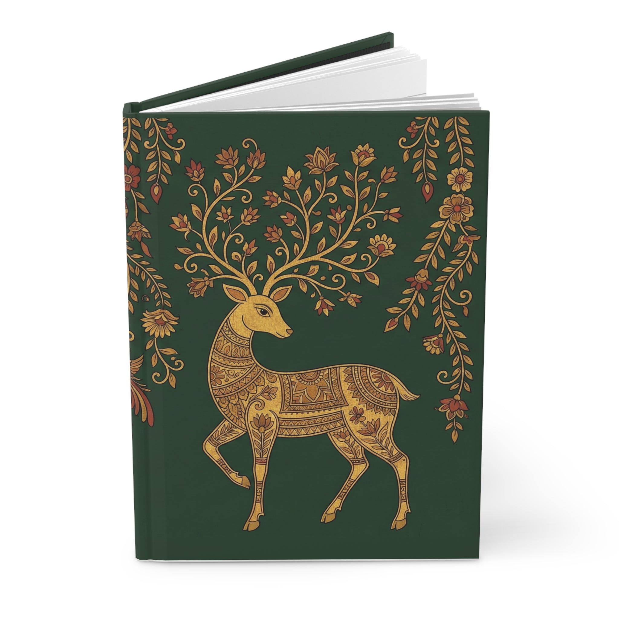 The Forest of Harmony: Madhubani Deer Hardcover Journal