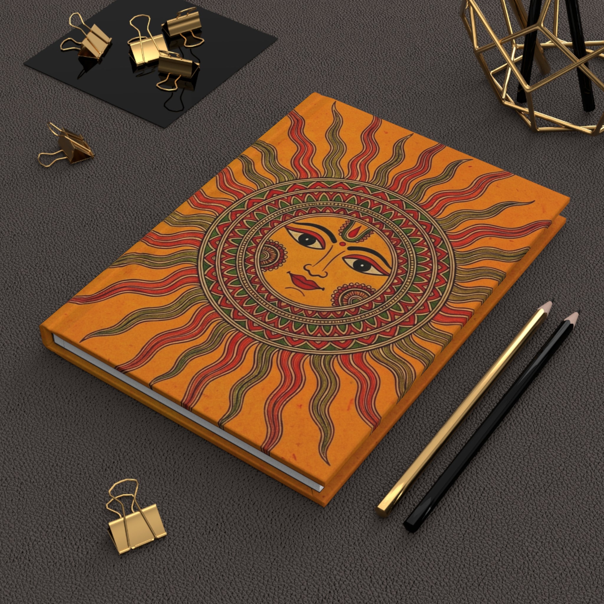 Eternal Radiance: Saffron Sun Hardcover Journal
